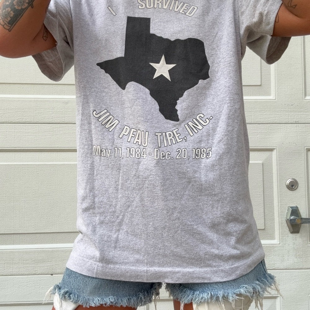 Vintage 1984 Graphic Texas Tee Sz L - Picture 3 of 3